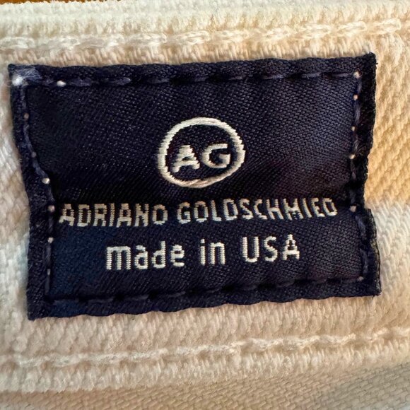 AG Adriano Goldschmied The Ballad Slim Boot Jeans White Denim Size 26R - Picture 3 of 12